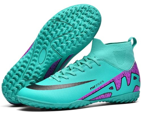 WOWEI Botas de Fútbol Hombre Profesionales Zapatillas de Fútbol Spike Aire Libre Atletismo Atletismo Hombre Niños Zapatos de Fútbol Tacos Calzado Fútbol Deporte (Fuss-31, 40EU)