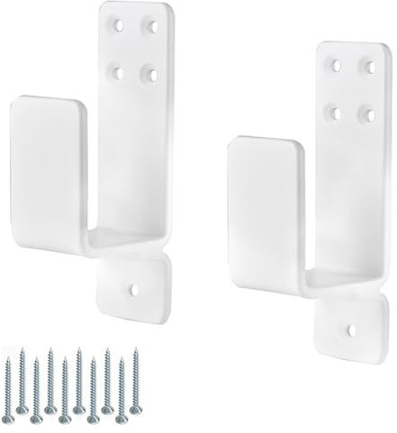 arlote 2 X 4 Türbarrikade-Halterungen, Robust, Verbesserte Türstangenhalter, Halterungen für die zu Hause, Anzug für 2 X 4, Weiße Teile, Zubehör