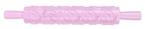 Rouleau à Pâtisserie de Gaufrage, Gâteau Fondant Rouleau à Pâtisserie en Relief Cuisson imprimé épingles d' en Plastique en Relief Moule Bâton de Peau de Sucre 13 Violet Manche