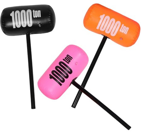 BESTonZON 3pcs Large Inflatable Toy Hammer Safe Boys and Girls Hammer Toy Decorative for Parties Stage Performances