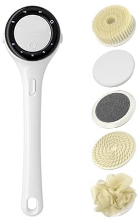 Electric Shower Brush for Body - Long Handle, Back Cleaning Tool | 3-Speed Brush for Women Men Teenagers Older Electric Shower Brush for Body - Back Scrubbing Brush, Rotating