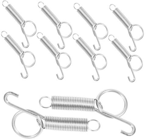 POPETPOP 10pezzi Ganci Molla per Porta Gabbia Coniglio Uccelli Ganci Fissaggio Robusti per Porte Gabbie Pollame Pappagalli Facilità Apertura e Chiusura Resistente e Facile da Installare