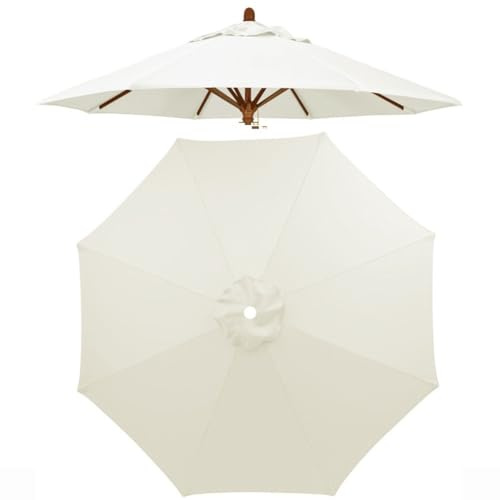 Toile de Rechange pour Parasol d'extérieur, Toile de Rechange pour Parasol de terrasse, Toile de Parasol de Table de marché de Jardin, Anti-UV 30+, imperméable