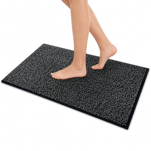 Floordirekt Badematte NASA Anthrazit 120 x 180 cm weiche und langlebige Badvorlage, verstärkte Kanten, wasserabsorbierend und pflegeleicht