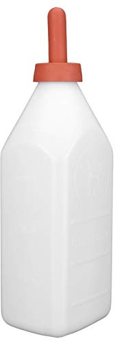 WAHEWUD 4L Calf Milk Feeding Bottle, Nursing Milk Feeder Large Diameter Thickened Plastic Body Removable Design Portable,Nipple Calf Feeding Device for Cattle Cow Livestock