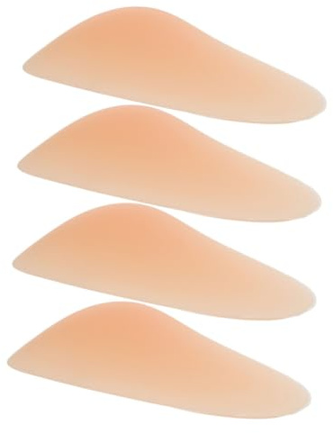 CLISPEED Silikon Knieschoner Wiederverwendbar 4 Stück-pack für Damen mit Dickem Schutz und Eng Anliegendem Sitz Beige zum Eislaufen und Skaten