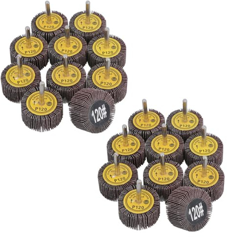50mm 120 Grit Abrasive Flap Wheel Discs Sanding Rust Removal 6mm Shank 20pc