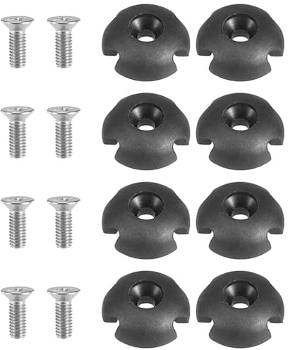 Angoily 8 Sets Kayak Line Guide Fittings with Screws Plastic Slotted Marine Rigging Accessories for Kayak Canoe Deck Hardware Boat Mount