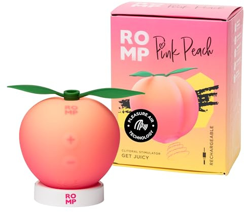 ROMP Peach Klitoris Stimulator Sex Toy | Silikon Saugvibrator mit Druckwellen | Clit Sucker mit Saugfunktion | Wiederaufladbares Erotik Adult Toy für Frauen | Pink