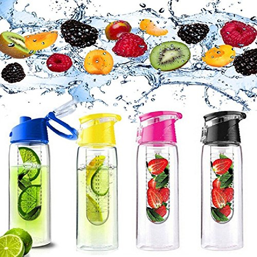 Trinkflasche mit Fruchteinsatz, 700 ml, Fruit Infuser, Bottle, Flasche, Blau