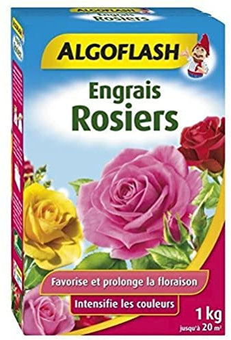 ALGOFLASH Engrais Rosiers, Jusqu’à 20m², Dosette incluse, 1 xkg, ROS1