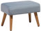 Beliani Eleganter Hocker in Grau Samtstoff Holzbeine modern Takoma