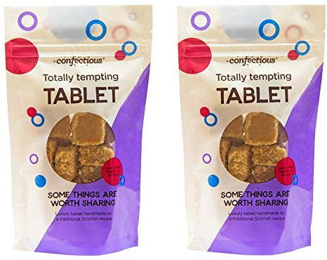 Scottish Tablet Made In Scotland: Confectious - 2 x 150g bags of Handmade Traditional Scottish Butter Tablet - Totally Tempting Tablet Sharing Bag - Artisanal, Scottish Favourite, Luxury Gift Idea