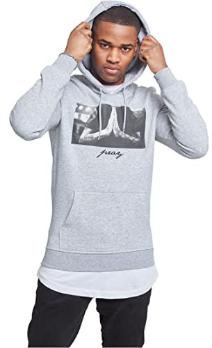 Mister Tee Herren Kapuzenpullover Pray, heather grey, 5XL, MT275