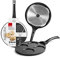 IBILI - Crêpière pour 4 mini-crêpes Natura, 26 cm, Fonte d’aluminium, Antiadhésif style pierre, Compatible avec l’induction