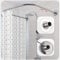 Asta Curva per Tenda da Doccia Vasca Vasche da Bagno Angolare,Bastone Tenda Doccia a forma di U Binari,Supporto Doccia Regolabile Canne per Tende da Doccia 60 to 90X80X60 to 90cm-With shower curtain