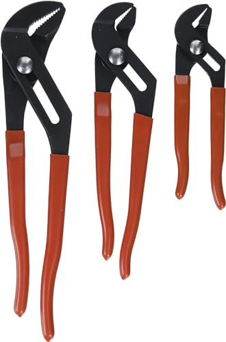 Crescent Tool Pliers Set 3Pc T&G Straight Jaw Black Phosphate 7 10 12