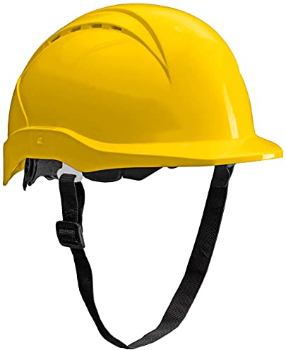 ACE Patera Bauhelm - Robuster Schutzhelm für BAU & Industrie - EN 397 - mit Einstellbarer Belüftung - Gelb