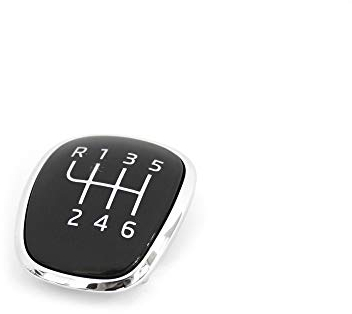 Skoda 5E0798117 Plakette Komfort Schaltknauf 6-Gang Schaltgetriebe Blende Clip chrom schwarz *** Befestigungssystem beachten ***, nur für Fahrzeuge mit Komfort-Schalthebelknopf