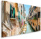Muralo Leinwandbilder 40x30 Venedig Stadt Kanal Leinwand Wandbild Kunstdruck Wasser Gasse Boote Gondeln Schlafzimmer Wohnzimmer Wanddekoration Design XXL 404 Br. 40 cm x Hö. 30 cm