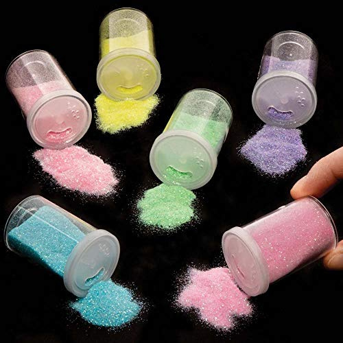 Baker Ross Pastel Glitter Shakers - Pack of 6, Easter Crafts, Craft for Kids (AX703)