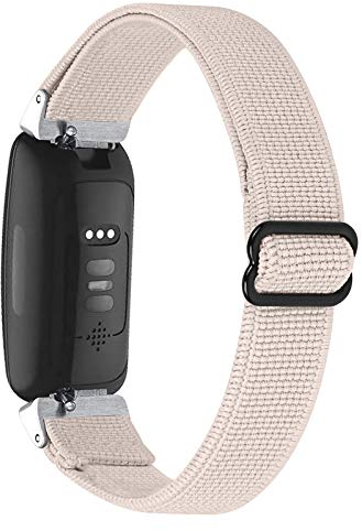 TRISTRAPS Compatible with Fitbit Inspire HR/Fitbit Inspire 2 Nylon Replacement Watch Straps Soft Elastic Breathable Sport Wristbands for Men/Women,Black/Leopard/Apricot etc