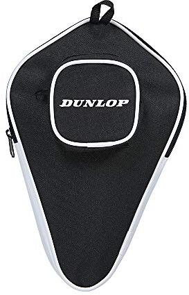 Dunlop Tischtennis Schlägerhülle, professionelle TT Schläger Schutz Hülle, Balltasche auf Rückseite