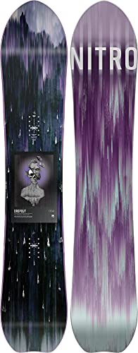 Nitro Herren Dropout 22 All-Mountain Freeride Powder Boards Power Pods Carvingboard Snowboard, Multicolour, 156
