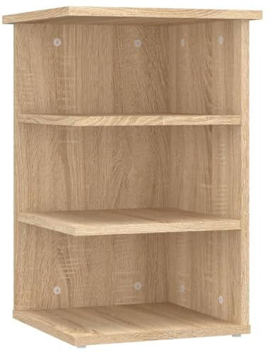 vidaXL Beistellregal Regal Standregal Bücherregal Dekoregal Ablageregal Beistelltisch Beistellschrank Standschrank Sonoma-Eiche 35x35x55cm Holzwerkstoff