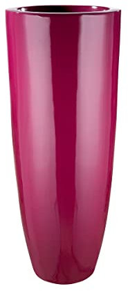 Casablanca modernes Design GILDE Pflanzgefäß Konus Fiberglas - Kunstharz - für denn Innbereich - pink - Höhe 75 cm