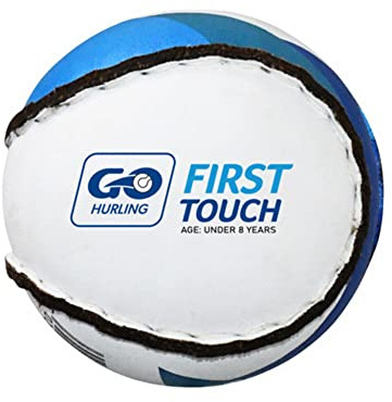 Murphys First Touch Hurling Sliotar Ball - White/Blue, 8 Years