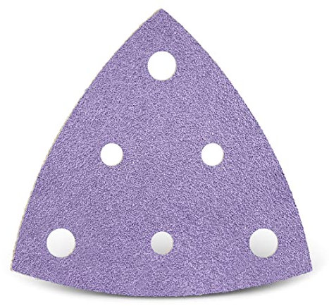 MENZER Purple HD Klett-Schleifblätter, 82 mm, 6-Loch, f. Deltaschleifer, Keramik-Mix (50 Stk.) K80