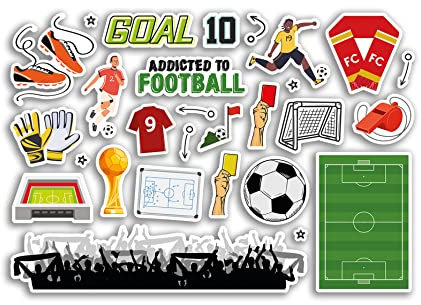 A5 Sticker Sheet Football Vinyl Stickers - Soccer Sport Boys Men Mancave Dad Brother Father's Day Hobbies Hobby Fan Love Aesthetic #80137