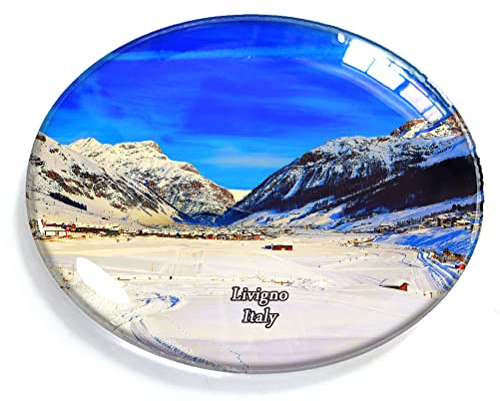 Livigno Italien Magnet Kühlschrank Gefrierschrank Magnet Aufkleber Souvenir Dekorationen Oval Kristall Magnet Küche Whiteboard