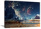 Guying Art Sternenhimmel-Landschafts-Wandposter, Bilder, Raumdekoration, personalisierte ästhetische Leinwand, Innengemälde, Drucke, Heimdekoration, 50 x 80 cm (20 x 32 Zoll) mit Rahmen