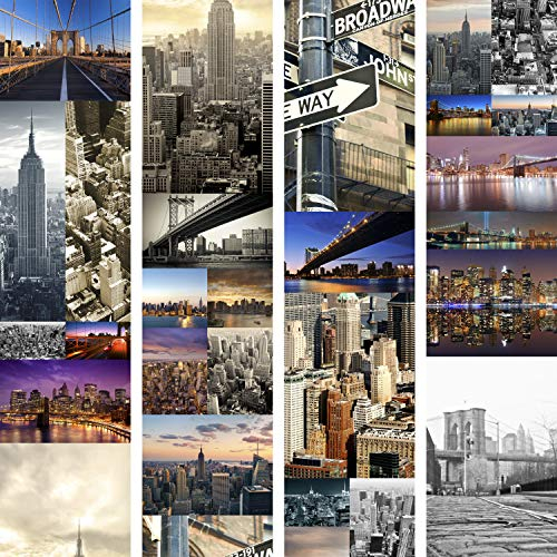 murando PREMIUM PURO Tapete Realistische Tapete ohne Rapport und Versatz 10m Vlies Tapetenrolle Wandtapete modern design Fototapete Stadt City New York NYC d-B-0023-j-a