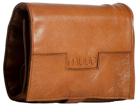 Frida's Wollhaus muud Stockholm handgefertigtes Lederetui für Strickutensilien 2 Farben (Whisky)