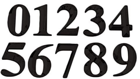 10St modisch Digitale Signatur Adressnummern aus Edelstahl Türschilder fürs Büro Mode Spind-Nummernschild Türschild Figur Zimmertornummer Anzahl Hausnummer digitale Aufkleber 3d