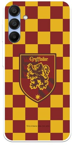Schutzhülle kompatibel mit Samsung Galaxy A15 5G Offizielle Harry Potter Gryffindor Wappen zum Schutz Ihres Handys. Flexible transparente Silikonhülle, offiziell lizenziert von Harry Potter