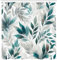 ABAKUHAUS Teal Duschvorhang, Urban Jungle Thema Phantome von Blättern Grün auf plainem Hintergrund träumerisch, Stoffliches Gewebe mit Haken, 175 x 180 cm, Lila Blau Petrolblau
