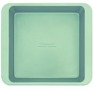 KitchenAid Tortiera quadrata in acciaio alluminato antiaderente da 22,9 cm, lavabile in lavastoviglie, pistacchio