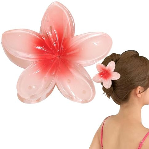 Pinces à cheveux avec fleurs antidérapantes pour femmes, pinces à cheveux hawaïennes, pinces à cheveux colorés pour femme, antidérapant, pour cheveux épais et fins