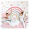 Little Deco Wandsticker Kinderzimmer Regenbogen Wandtattoo Boho Herzen Aquarell Pastell Wandaufkleber Babyzimmer Schlafzimmer Deko DL5092-04