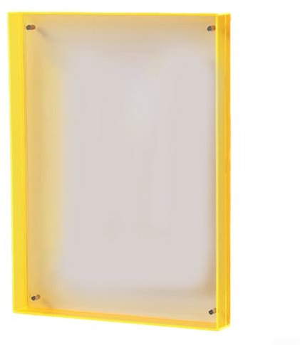 Yuanpgky Acryl-Bilderrahmen, transparenter Posterrahmen, Wanddekoration, Acrylrahmen für Gemälde, Fotos, Skizzen und Auszeichnungen (gelb)