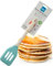 Taylors Eye Witness Large Silicone Buttermilk & Turquoise Slotted Spatula - Dishwasher Safe. For Non-Stick Frying Pans. Slotted For Drainage. Odour, Stain, Heat Resistant(260°C/500°F) 5 Year Guarantee