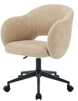 Vente-unique - Chaise de Bureau - Tissu texturé - Beige - ACACILIO