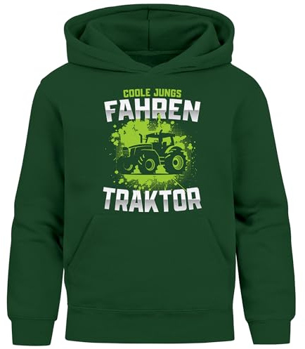 MoonWorks® Kinder Hoodie mot Print Aufdruck Traktor Jungen Motiv Spruch lustig Coole Jungs Fahren Traktor Jungengeschenke