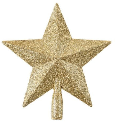Glitter Star Christmas Tree Top Topper Xmas 2024 Ornament Home Decoration Gift Gold