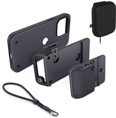 FJORDEN Ultimate Bundle for iPhone 16 Pro - Includes Fjorden Case, Black Rope Strap, and MagSafe Compatible Adapter (Medium) - Shoot Like A Pro with Your iPhone