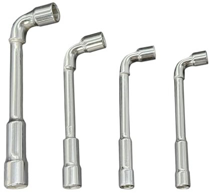Hugwish 4pcs cle a pipe 6 pans 7mm 8mm 10mm 13mm, clé à pipe, clé a pipe, clef a pipe CRV acier au chrome vanadium